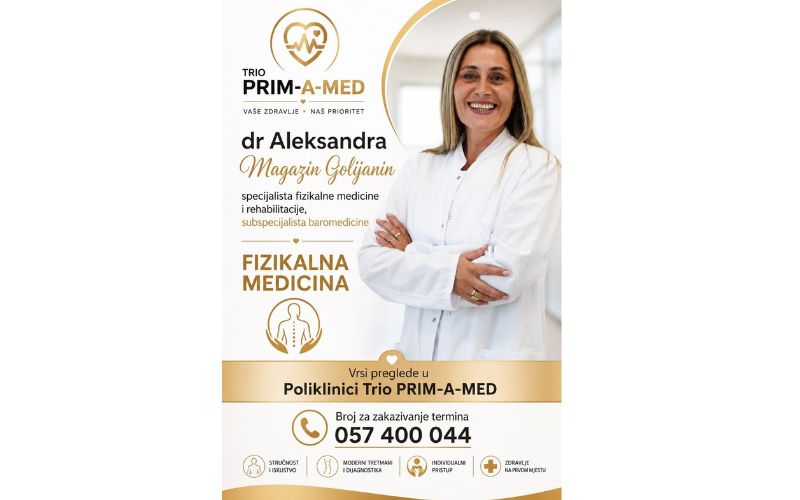 Specijalistički fizijatrijski pregled s detaljnom procjenom funkcionalnog statusa u Poliklinici TRIO Prim-A-Med!