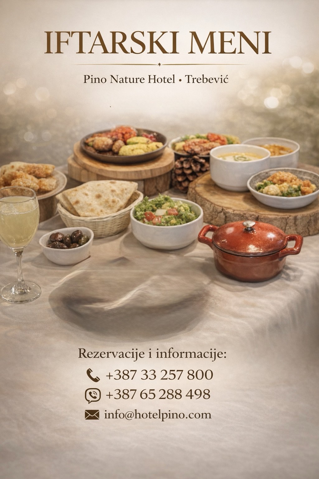 Doživite čaroliju Ramazana na Trebeviću uz opuštajući ambijent, prirodu i delicije vrhunske kuhinje Hotela Pino Nature 4*!