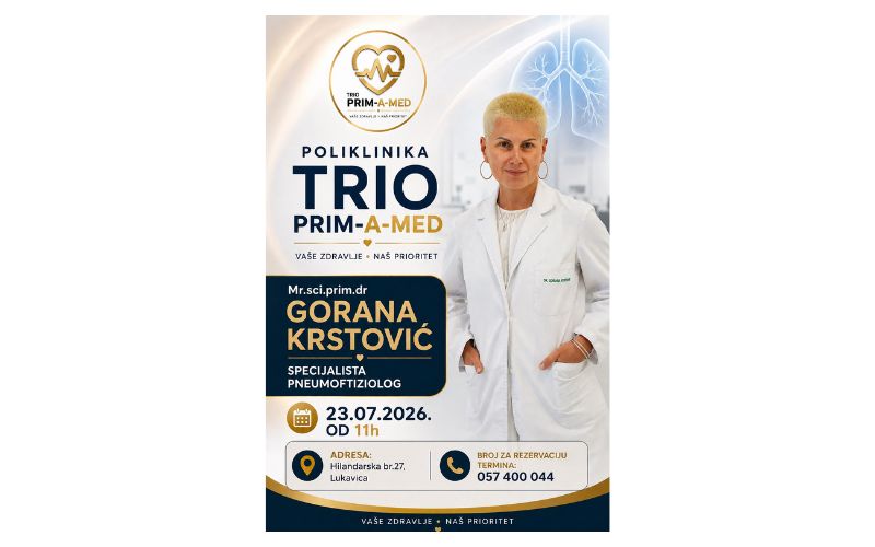 Precizna dijagnostika i stručna procjena respiratornog zdravlja u Poliklinici TRIO Prim-A-Med!