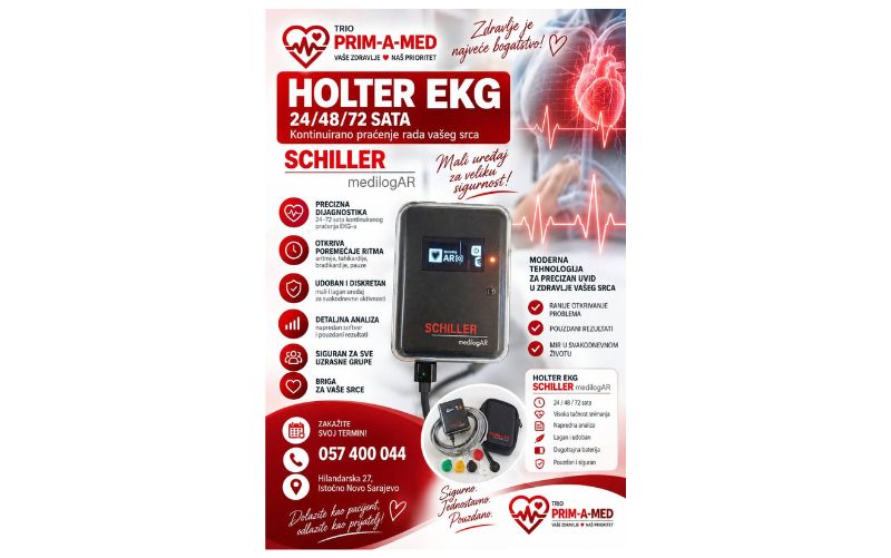 Sveobuhvatna kardiološka procjena i pravovremena briga o zdravlju srca uz stručnu medicinsku procjenu u Poliklinici TRIO Prim-A-Med!