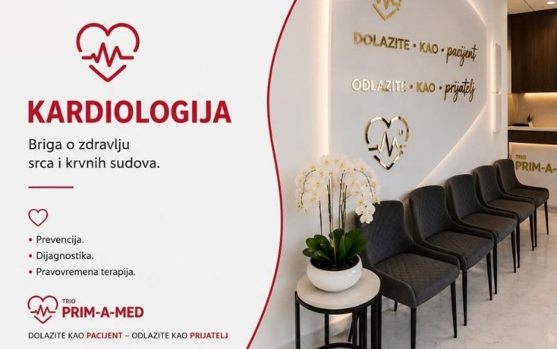 Sveobuhvatna kardiološka procjena i pravovremena briga o zdravlju srca uz stručnu medicinsku procjenu u Poliklinici TRIO Prim-A-Med!