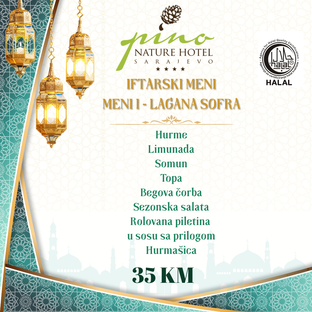 Doživite čaroliju Ramazana na Trebeviću uz opuštajući ambijent, prirodu i delicije vrhunske kuhinje Hotela Pino Nature 4*!