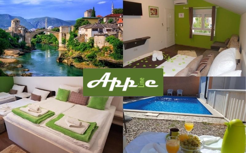 MOSTAR: Provedite nezaboravne trenutke u udobnom smještaju AppleLine apartmana i uživajte u magičnom pogledu na smaragdno zelenu rijeku Neretvu!