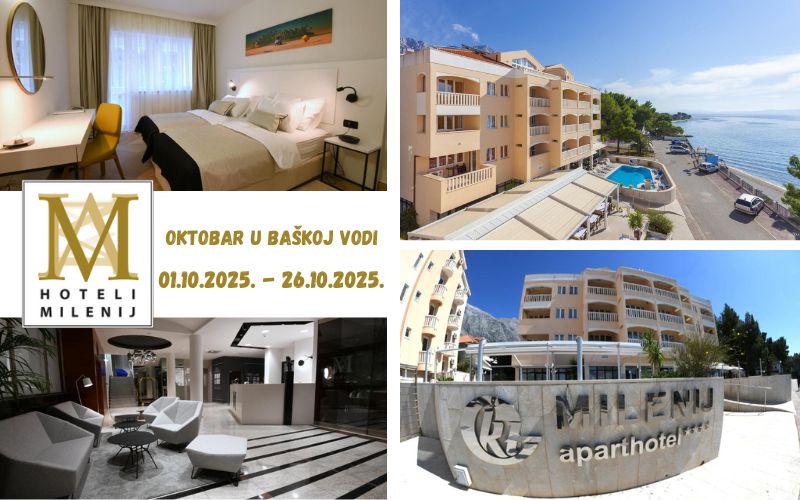 Aparthotel  Milenij 4* |  U samom srcu mediteranske čarolije Baške Vode, doživite savršeno utočište za opuštajući odmor tik uz more!