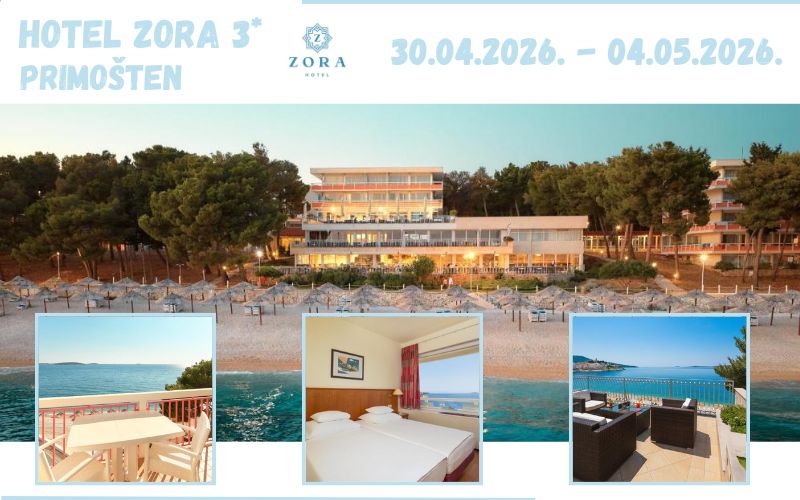 Prvomajski bijeg uz more i sunce – Hotel Zora 3* u Primoštenu nudi nezaboravan boravak, romantičnu atmosferu i potpuni užitak!