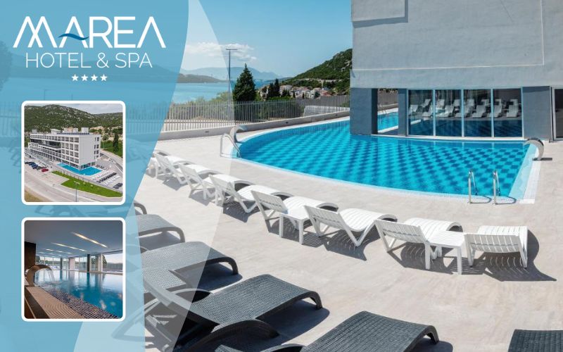 Otkrijte čari odmora u Marea Hotel & Spa 4*, smještenom u srcu prelijepog Neuma, te uživajte u elegantnom okruženju i mediteranskoj atmosferi uz more!