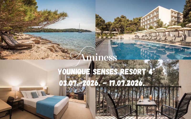 Doživite čarobne trenutke na Hvaru u Aminess Younique Senses Resortu 4* uz kristalno more, mediteransku prirodu i potpuni osjećaj mira!