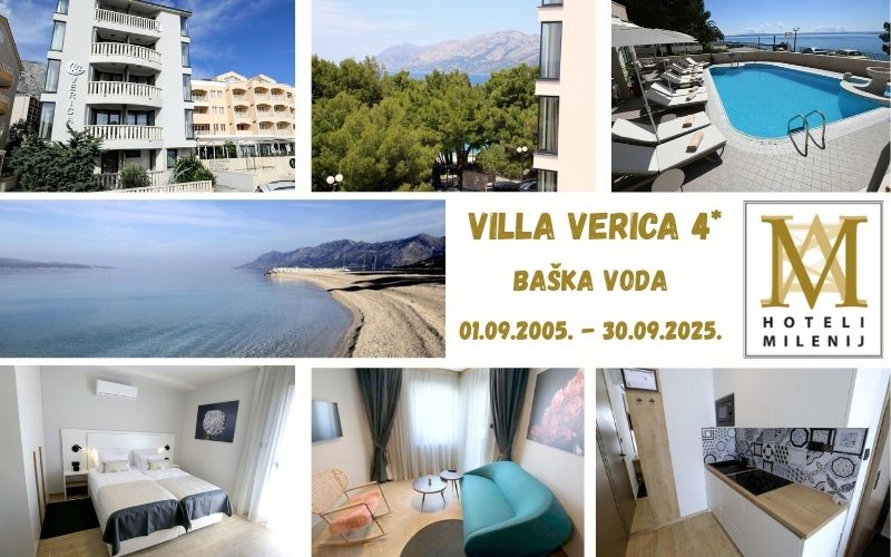 Villa Verica 4* | Uživajte u toplim septembarskim danima u Baškoj Vodi boraveći u apartmanima s potpunim komforom i idealnom lokacijom!