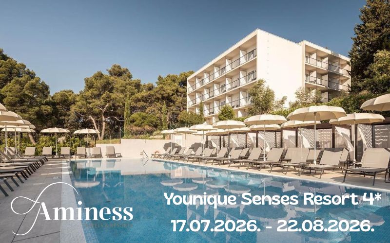 U Aminess Younique Senses Resortu 4* na Hvaru očekuje vas boravak uz spokojnu obalu, mediteranski ambijent i relaksirajuću atmosferu!