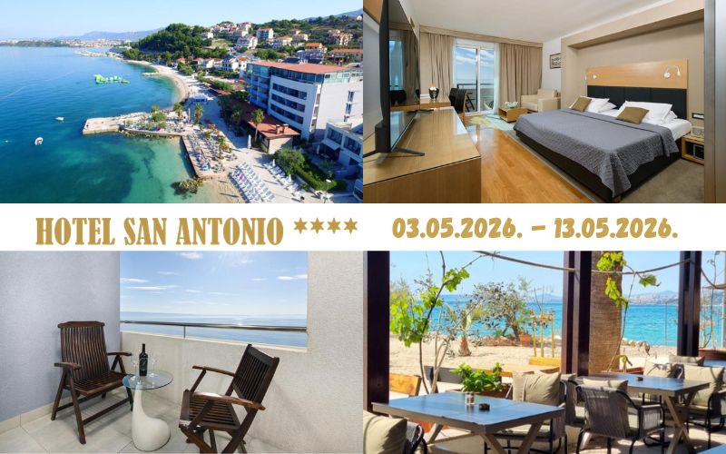 Hotel San Antonio 4*, Podstrana – uživajte u harmoniji prirode, mora i luksuza koji zajedno stvaraju idealan ambijent za potpuni odmor!