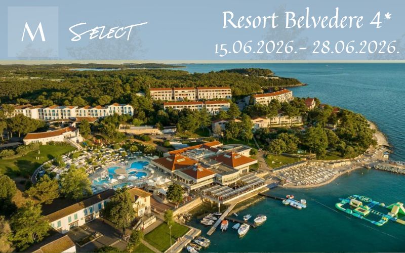 Stvorite uspomene za pamćenje u Resortu Belvedere 4 *u Vrsaru, gdje vas očekuju vrhunska udobnost, prirodne ljepote i bezbrižni trenuci uz more!